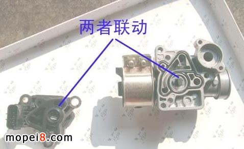 五羊本田WH110T佳御電噴摩托車節氣門位置傳感器都是安裝在節氣門體上與節氣門軸聯動